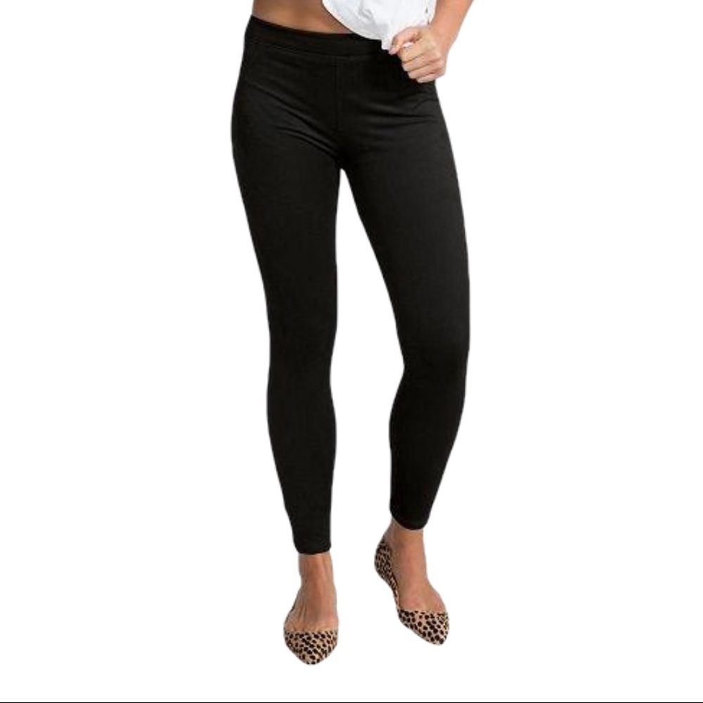 Spanx Easily Suede Very Black Womens Leggings